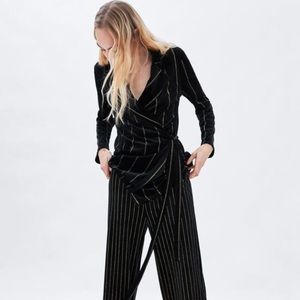 Zara Velvet Jacket with belt